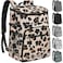 Capolo Cooler Backpack Insulated Leakproof Waterproof Backpack Cooler Bag 30 Cans Large Capacity Lightweight Travel Camping Beach Drink Beverage Beer Bag Cooler Ice Chest for Men and Women Leopard