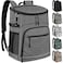 Capolo Cooler Backpack Insulated Leakproof Waterproof Backpack Cooler Bag 30 Cans Large Capacity Lightweight Travel Camping Beach Drink Beverage Beer Bag Cooler Ice Chest for Men and Women Grey