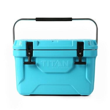 Titan by Arctic Zone Titan Hard Ice Chest Cooler with Microban Protection 20 Quarts 30 Can Arctic Zone Cooler with Deep Freeze Insulation Blue