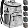 Capolo Cooler Backpack Insulated Leakproof Waterproof Backpack Cooler Bag 30 Cans Large Capacity Lightweight Travel Camping Beach Drink Beverage Beer Bag Cooler Ice Chest for Men and Women Marble