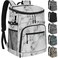 Capolo Cooler Backpack Insulated Leakproof Waterproof Backpack Cooler Bag 30 Cans Large Capacity Lightweight Travel Camping Beach Drink Beverage Beer Bag Cooler Ice Chest for Men and Women Marble