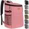 Vankor Camping Cooler Backpack 30 Cans Soft Backpack Coolers Insulated Leak Proof Travel Cooler Bag Waterproof Lunch Picnic Beach Work Trip Thermal Bag Drink Beverage Beer Bag Cooler Coral Red