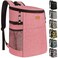 Vankor Camping Cooler Backpack 30 Cans Soft Backpack Coolers Insulated Leak Proof Travel Cooler Bag Waterproof Lunch Picnic Beach Work Trip Thermal Bag Drink Beverage Beer Bag Cooler Coral Red
