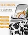 Capolo Cooler Backpack for Men Women Insulated Backpack Cooler Leak Proof Large Capacity Thermal Bag Beverage Soft Cooler Bag Lunch Backpack for Travel Picnic Hiking Cowprint 30 Cans