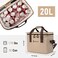 VILLEY 20L Insulated Cooler Bag with Padded Top Handle Removable Shoulder Strap and Sufficient Capacity for 30 Cans of 12 oz Drinks