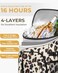 Capolo Cooler Backpack for Men Women Insulated Backpack Cooler Leak Proof Large Capacity Thermal Bag Beverage Soft Cooler Bag Lunch Backpack for Travel Picnic Hiking Leopardprint 30 Cans