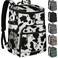 Capolo Cooler Backpack Insulated Leakproof Waterproof Backpack Cooler Bag 30 Cans Large Capacity Lightweight Travel Camping Beach Backpack Cooler Ice Chest for Men and Women cowprint