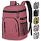 Capolo Cooler Backpack for Men Women Insulated Backpack Cooler Leak Proof Large Capacity Thermal Bag Beverage Soft Cooler Bag Lunch Backpack for Travel Picnic Hiking Red 30 Cans