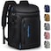 Capolo Cooler Backpack Insulated Waterproof for Women Men Leak Proof Backpack Coolers Thermal Bag Soft Travel Cooler Bag Portable Ice Chest Lunch Backpack for Camping PicnicLeather Black45 Cans