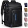 Capolo Cooler Backpack Insulated Waterproof for Women Men Leak Proof Backpack Coolers Thermal Bag Soft Travel Cooler Bag Portable Ice Chest Lunch Backpack for Camping PicnicLeather Black45 Cans