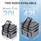 Hulongo 42L Soft Cooler Insulated Large Cooler Bag for Beach Car Outdoor 60Cans Grey