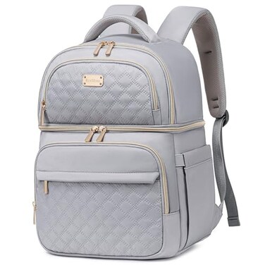 REXMONA Backpack Cooler Lunch Backpack Double Decker Lunch BoxInsulated Backpack Lunch Cooler Bag Lightweight Leakproof Lunchbox Backpack for Women Men to TravelPicnicHikingBeachCamping