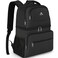 MATEIN Backpack Cooler for Men Women 26 Cans Insulated Lunch Backpack Double Layer Coolers Bag LeakProof Soft Lunch box Backpack with Cooler Compartment Beer Gifts for Travel Beach Black
