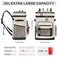 Hulongo 30L Large Cooler Backpack Leakproof Insulated Backpack Cooler for Women Waterproof Double Deck Beige