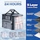 Maelstrom Soft Sided Cooler Bag 3040 Can Collapsible Insulated Ice Chest Large Leakproof Portable Storage for Camping Travel Kayaking Beach 5Gray with lid 30 Can