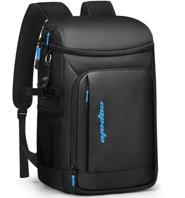 Capolo Cooler Backpack Insulated Waterproof for Women Men Leak Proof Backpack Coolers Thermal Bag Soft Travel Cooler Bag Ice Chest Lunch Back Pack for Camping PicnicDeep Black Leather36 Cans