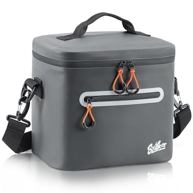 Sydioor SoftSided Cooler Lunch Bag 16 Can Portable Ice Chest Box Waterproof LeakProof Insulated Lunch Box for Work Beach Drink Travel Camping Picnic Meidum Dark Gray