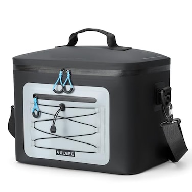 Yuleee Cooler Bag 30 Can Soft Sided Large Portable Insulated Cooling Pack Everyday Lunch Cooler Leakproof Ice Chest for Beach Camping Travel Picnic Black