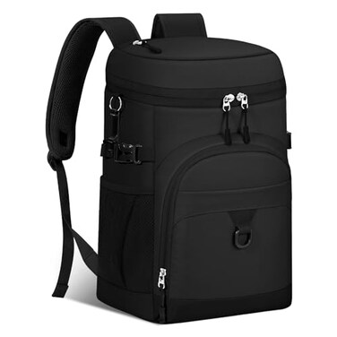 NECKORY Cooler Backpack 22L Waterproof Soft Backpack Coolers Leak Proof Beach Backpack Insulated Picnic Lunch Bag for Fishing CampingBeachHikingTravelBlack