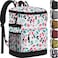 Tenot Cooler Backpack 33 Cans Backpack Coolers Insulated Leak Proof Soft Beach Cooler Bag for Men Women Ice Chest Backpack Camping Hiking Picnic Travel Cooler Lunch Backpack Blue Leopard Print