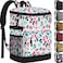 Tenot Cooler Backpack 33 Cans Backpack Coolers Insulated Leak Proof Soft Beach Cooler Bag for Men Women Ice Chest Backpack Camping Hiking Picnic Travel Cooler Lunch Backpack Blue Leopard Print
