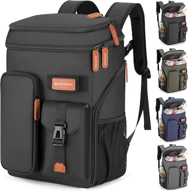 BAGPARKK Insulated Cooler Backpack45 Cans Multifunctional Double Deck Leakproof Cooler Bag with Sternum StrapLarge Capacity Lightweight Travel Camping Beach Backpack Cooler Ice Chest for Men Women