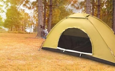 Sutekus Single Tent Camouflage Patterns Camping Tent Backpacking Tent for Camping Hiking Outdoor Equipment Single Khaki