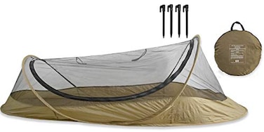 USGI Industries Bivy Tent Lightweight Single Person Sleeping Net System for Outdoors Camping Survival Hiking Backpack Mesh Protection Dark Earth