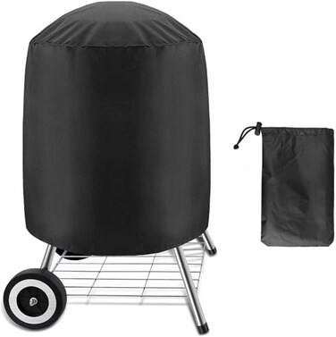 Linkstyle Round BBQ Cover 24 D x 285 H Kettle Grill Cover for Weber Charcoal Kettle CharBroil Waterproof Dome Smoker Cover