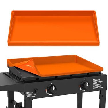 Cadyaw 28 Upgraded ExtraThick Silicone Griddle Mat for Blackstone 28 Inch Grill FullWrap High Lip AntiSlip GripFit FoodGrade Protection Grill Cover to Keep DirtPest Off Help Reduce Rust