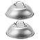 ZBXFCSH Compatible with Blackstone 5555 Stainless Steel 9 Griddle Melting Cheese Dome Wok Lids Commercial Grade Basting and Steaming Cover Best for Use in Flat Top Grills 06mm Thickness2 Domes