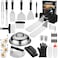DY DECENT FAMILY 39PCS Griddle Accessories Kit Flat Top Grill Accessories Set for Outdoor Barbecue Griddle Tools Set with Basting Cover Spatula Scraper Burger Press Tongs and Cleaning Kit