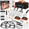 DY DECENT FAMILY 40PCS Griddle Accessories Kit Flat Top Grill Accessories Set for Outdoor Barbecue Griddle Accessories Set with Basting Cover Spatula Scraper Burger Press Tongs Cleaning Kit