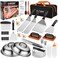 DY DECENT FAMILY 40PCS Griddle Accessories Kit Flat Top Grill Accessories Set for Outdoor Barbecue Griddle Accessories Set with Basting Cover Spatula Scraper Burger Press Tongs Cleaning Kit