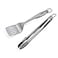 Weber Deluxe Tool Set Stainless Steel Grill Spatula HandsFree Locking Tongs with SoftTouch Ergonomic Grip Grill Accessories