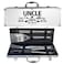 JNDJE Uncle Gifts Uncle Gifts from NieceNephew Heavy Duty Grilling Accessories Kit for Backyard BBQ Thick Stainless Steel Grill Utensils with NonSlip Handle Tool for Man on Birthday Fathers Day