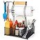 FANGSUN Grill Caddy BBQ Caddy with Paper Towel Holder Picnic Condiment Utensil Caddy for Outdoor Camping Barbecue Accessories Storage Organizer for Griddle Grilling Tools RV Patio Camper MustHave