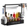 ZDDLOINP Grill Caddy BBQ Caddy with Paper Towel Holder for Plate Cutlery Flatware Caddy Picnic Condiment Caddy with 4 Hooks Grill Utensil Caddy for Outdoor Barbecue Accessories Organizer