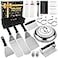 POLIGO 28PCS Griddle Accessories Kit Flat Top Grill Accessories Set for Camp Chef Grill Spatula Set with Enlarged Spatulas Basting Cover Scraper for Cooking Indoor or Outdoor Barbecue