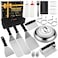 POLIGO 28PCS Griddle Accessories Kit Flat Top Grill Accessories Set for Camp Chef Grill Spatula Set with Enlarged Spatulas Basting Cover Scraper for Cooking Indoor or Outdoor Barbecue