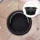 KAMaster Kamado Grill Ash Can with Foldable Handle Carbon Steel Ash Collector for Kamado Grill Joe ClassicLightningFast Charcoal ash cleanup High Temp ResistantApplied to Classic Series