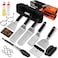 R&Atilde;&frac14;K Blackstone Griddle Accessories Kit RK 20 PCS Flat Top Griddle Accessories Set with AntiScalding Long Handle Metal Spatula Griddle Scraper Cleaning Kit eCookbook for Blackstone and Camp Chef