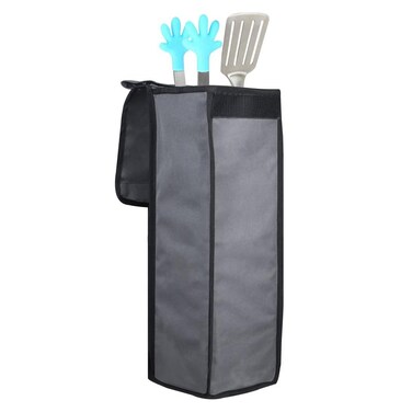 YUJHON Grill Tool Storage BagWaterproof Foldable Organizer for BBQ Utensils Portable Barbecues Accessory Carry Case for Camping Hiking