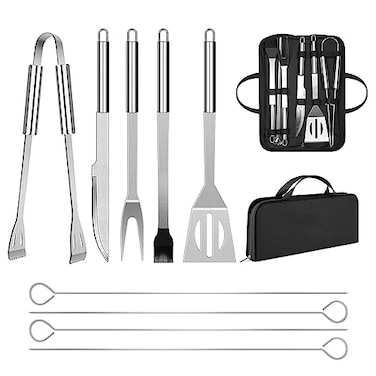 penobon BBQ Utensil Set Stainless Steel Professional Barbecue Accessories Grill Tool with Bag Easy to Carry