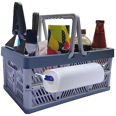 Rilltowpe BBQ SauceTools Storage Basket it more convenient for you to carry barbecue sauce tools outdoors on the beach and on barbecues and it is easier to store barbecue sauce tools
