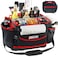 FRECOLSH Large BBQ Organizer with Molded Hard Base Compatible with Blackstone Outdoor Utensil Bag for Camping Picnic Tailgating Portable Cooking Accessories Tote Gift for Men