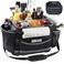FRECOLSH Large BBQ Organizer with Molded Hard Base Compatible with Blackstone Outdoor Utensil Bag for Camping Picnic Tailgating Portable Cooking Accessories Tote Gift for Men