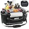 FRECOLSH Large BBQ Organizer with Molded Hard Base Compatible with Blackstone Outdoor Utensil Bag for Camping Picnic Tailgating Portable Cooking Accessories Tote Gift for Men
