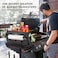 Chyaidach Large Grill Caddy with Hard Bottom and Paper Towel Holder Picnic BBQ Condiment Utensil Organizer Caddy for Blackstone Griddle Accessories Camping Essential Outdoor Cooking Tailgate RV