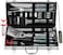 grilljoy 24PCS BBQ Grill Tools Set with Meat Thermometer and Injector Extra Thick Stainless Steel Fork Spatula Tongs Complete BBQ Accessories in Perfect Grill Gifts for Fathers Day
